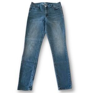 Old Navy Blue Denim Jeans Super Skinny Medium Wash High Rise Size 10 Tall